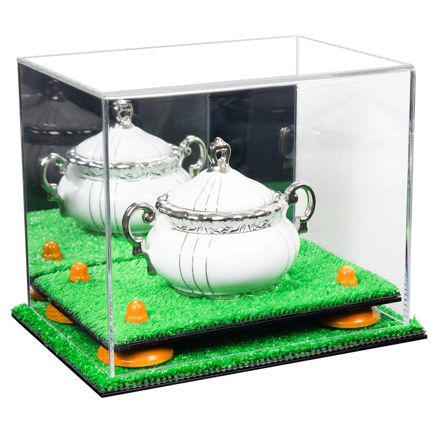 Versatile Acrylic Display Case 8.25 x 6 x 6.75 - Mirror No Wall Mounts (V45/A003)