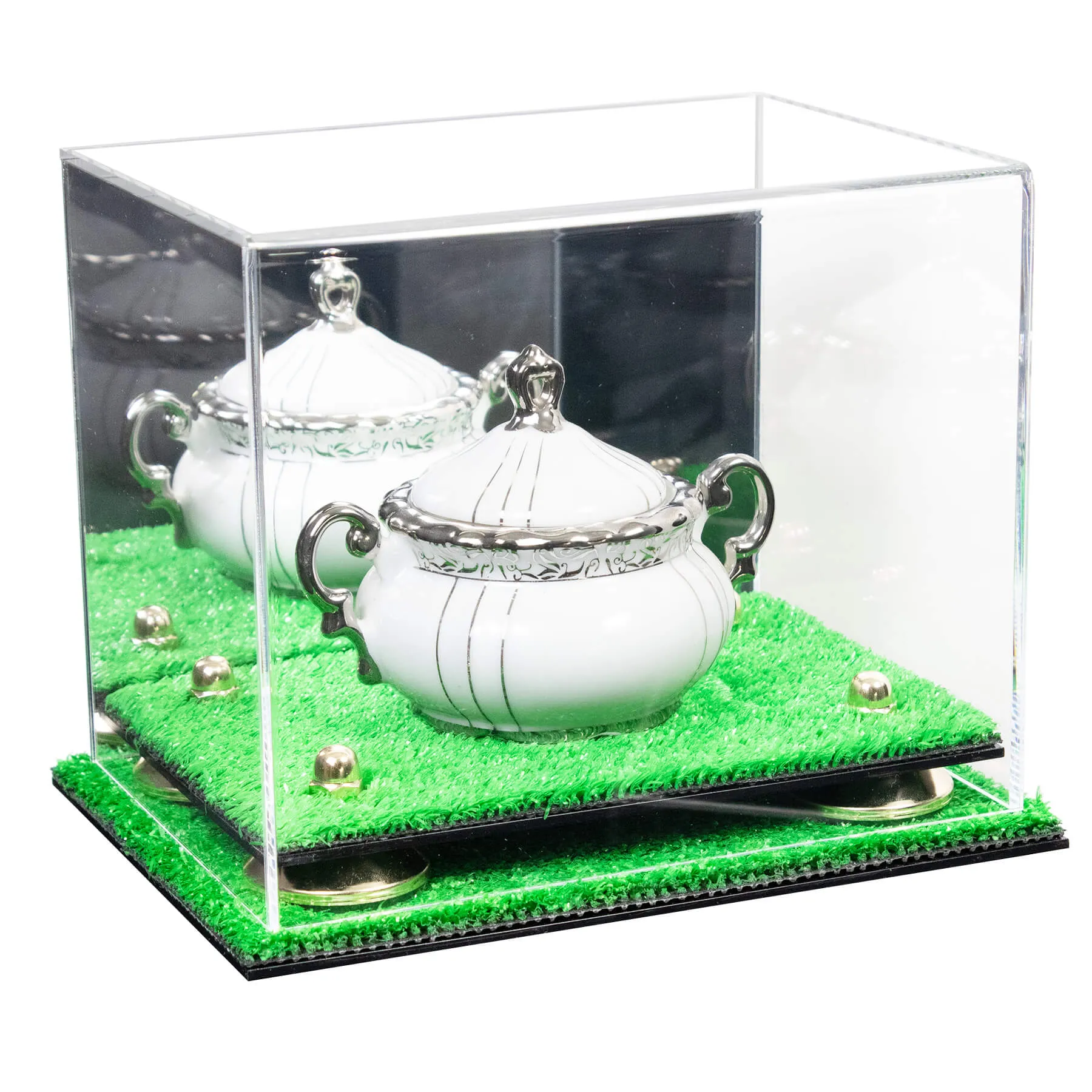 Versatile Acrylic Display Case 8.25 x 6 x 6.75 - Mirror No Wall Mounts (V45/A003)