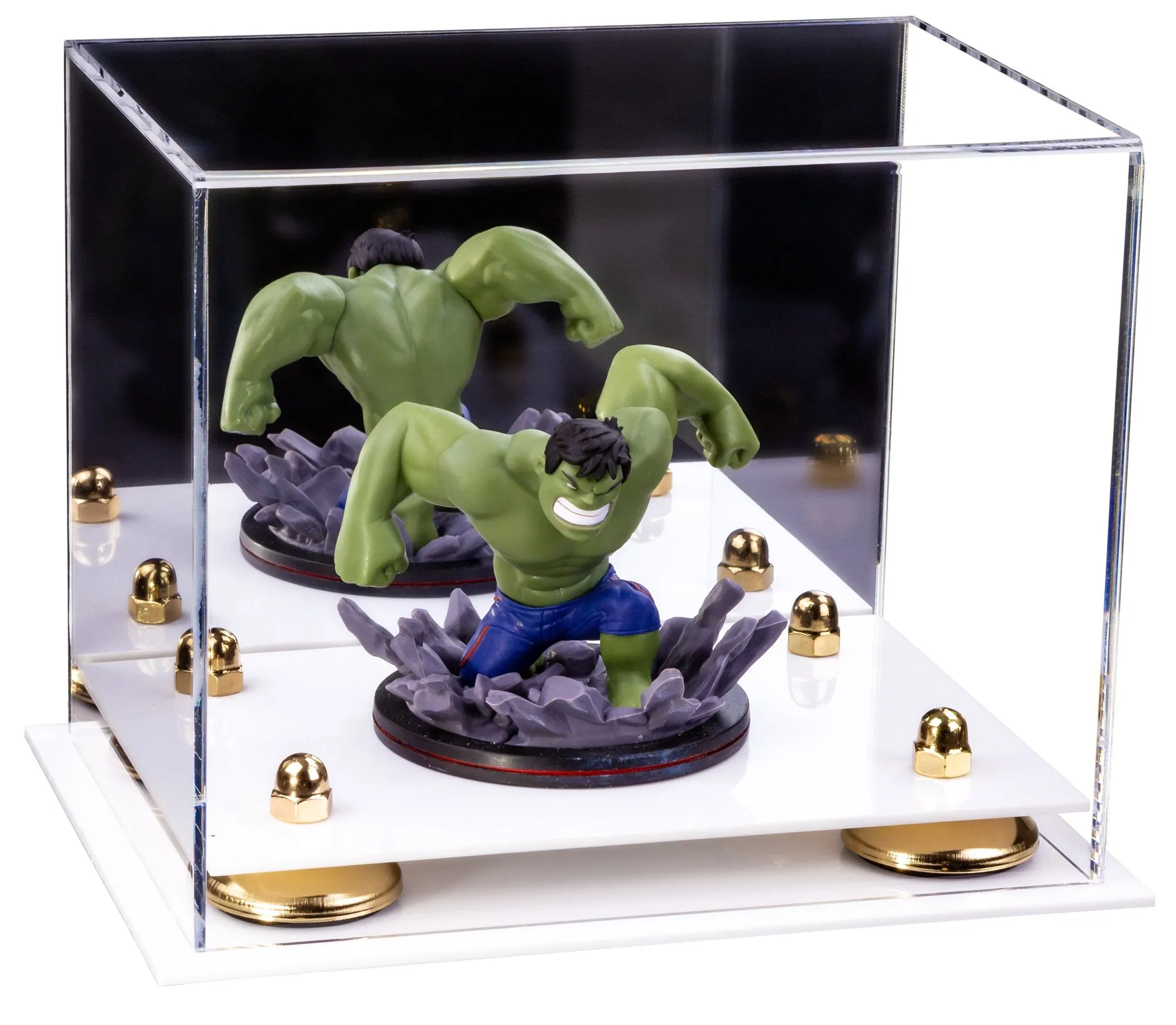 Versatile Acrylic Display Case 8.25 x 6 x 6.75 - Mirror No Wall Mounts (V45/A003)