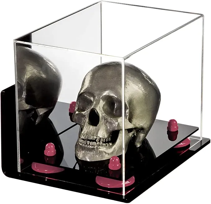 Versatile Acrylic Display Case 8.25 x 6 x 6.75 - Mirror No Wall Mounts (V45/A003)