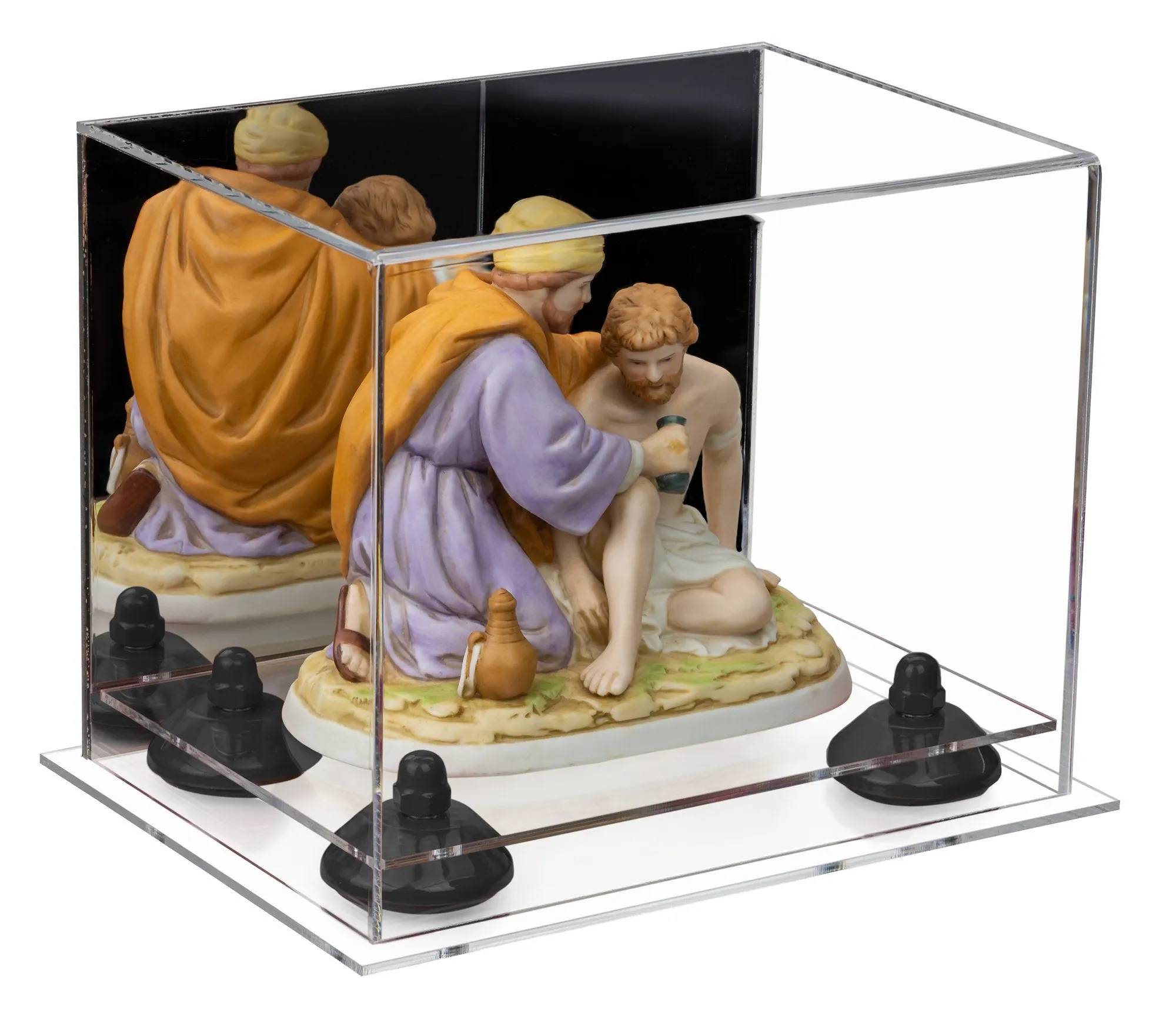 Versatile Acrylic Display Case 8.25 x 6 x 6.75 - Mirror No Wall Mounts (V45/A003)