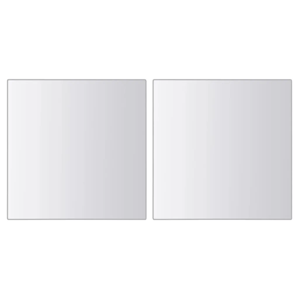 vidaXL 48 pcs Mirror Tiles Square Glass