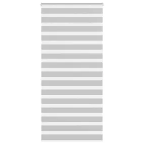 vidaXL Zebra Blind Light Grey 115x200 cm Fabric Width 110.9 cm Polyester