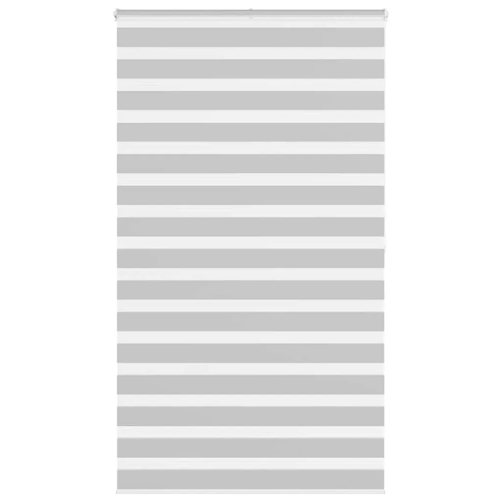 vidaXL Zebra Blind Light Grey 120x200 cm Fabric Width 115.9 cm Polyester