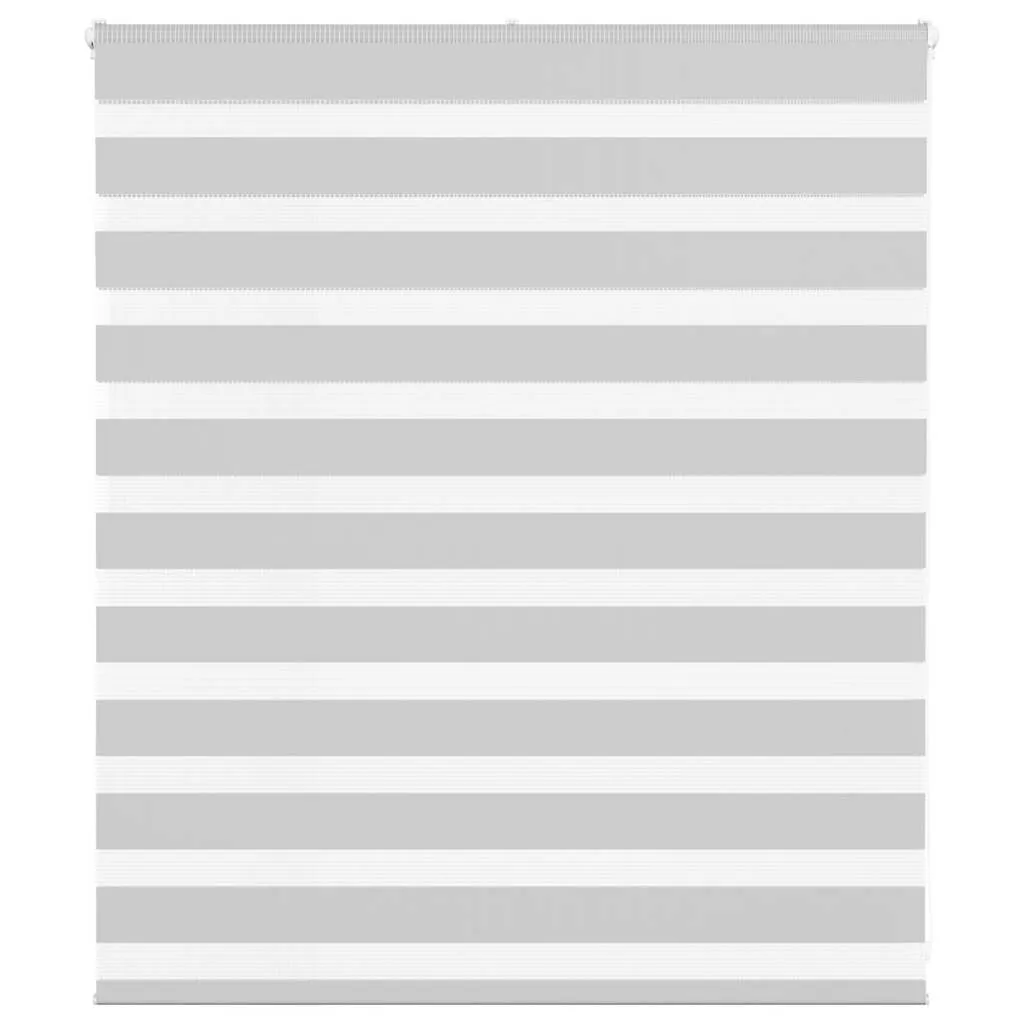 vidaXL Zebra Blind Light Grey 135x100 cm Fabric Width 130.9 cm Polyester