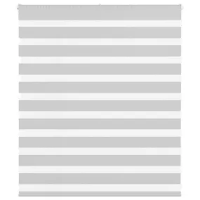 vidaXL Zebra Blind Light Grey 135x100 cm Fabric Width 130.9 cm Polyester