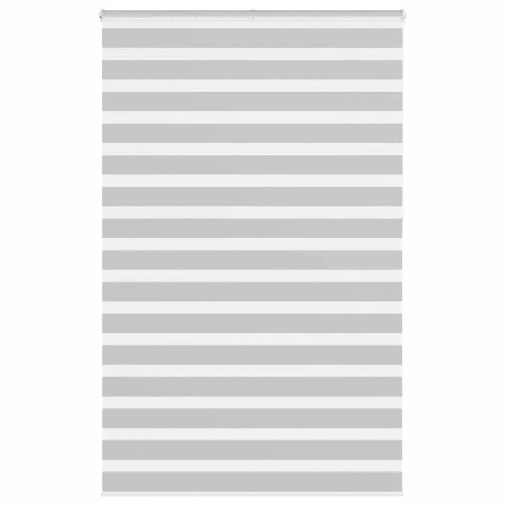 vidaXL Zebra Blind Light Grey 140x230 cm Fabric Width 135.9 cm Polyester