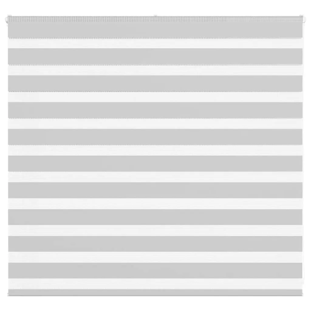 vidaXL Zebra Blind Light Grey 160x100 cm Fabric Width 155.9 cm Polyester