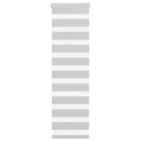 vidaXL Zebra Blind Light Grey 50x150 cm Fabric Width 45.9 cm Polyester