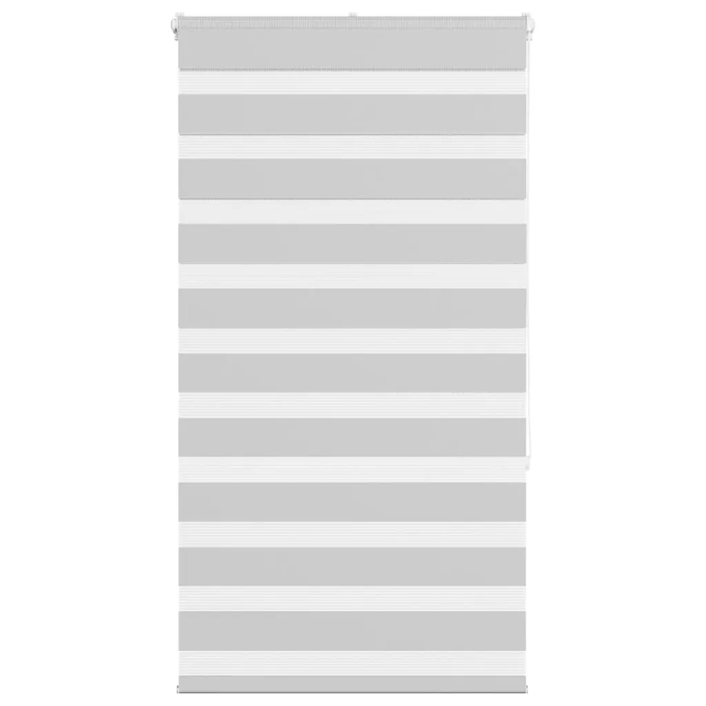 vidaXL Zebra Blind Light Grey 80x150 cm Fabric Width 75.9 cm Polyester