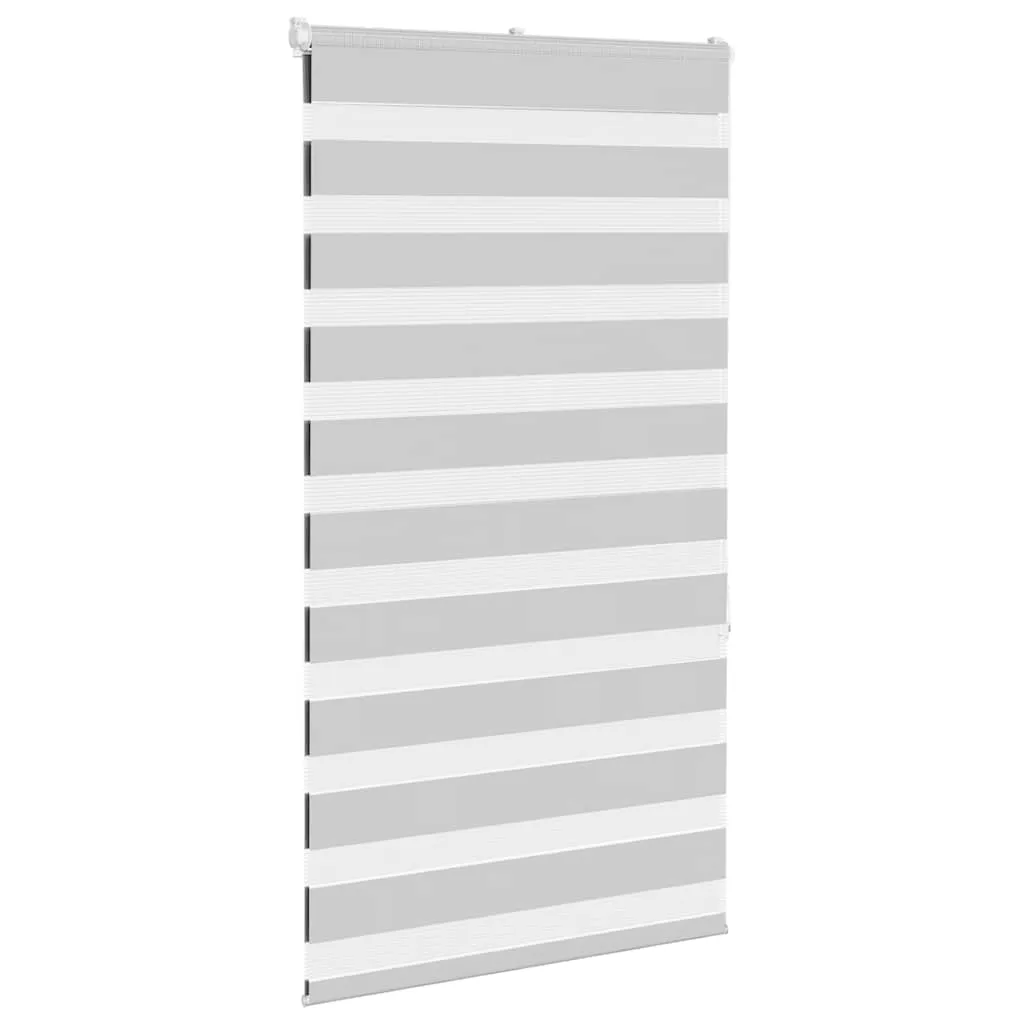 vidaXL Zebra Blind Light Grey 80x150 cm Fabric Width 75.9 cm Polyester