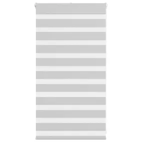 vidaXL Zebra Blind Light Grey 85x100 cm Fabric Width 80.9 cm Polyester