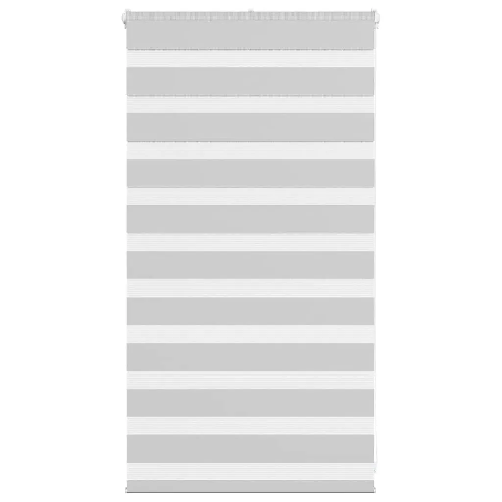 vidaXL Zebra Blind Light Grey 85x100 cm Fabric Width 80.9 cm Polyester