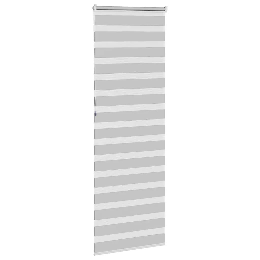 vidaXL Zebra Blind Light Grey 85x230 cm Fabric Width 80.9 cm Polyester