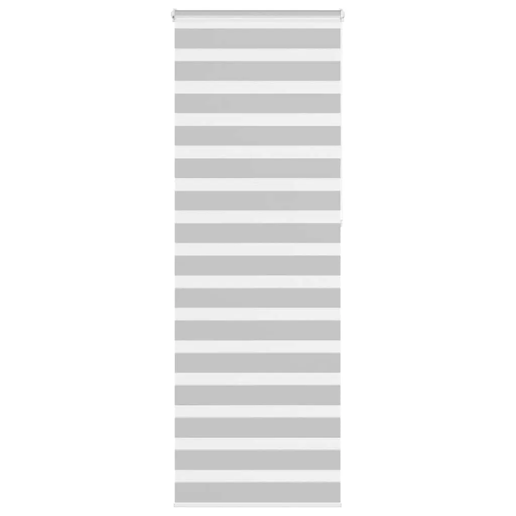 vidaXL Zebra Blind Light Grey 85x230 cm Fabric Width 80.9 cm Polyester