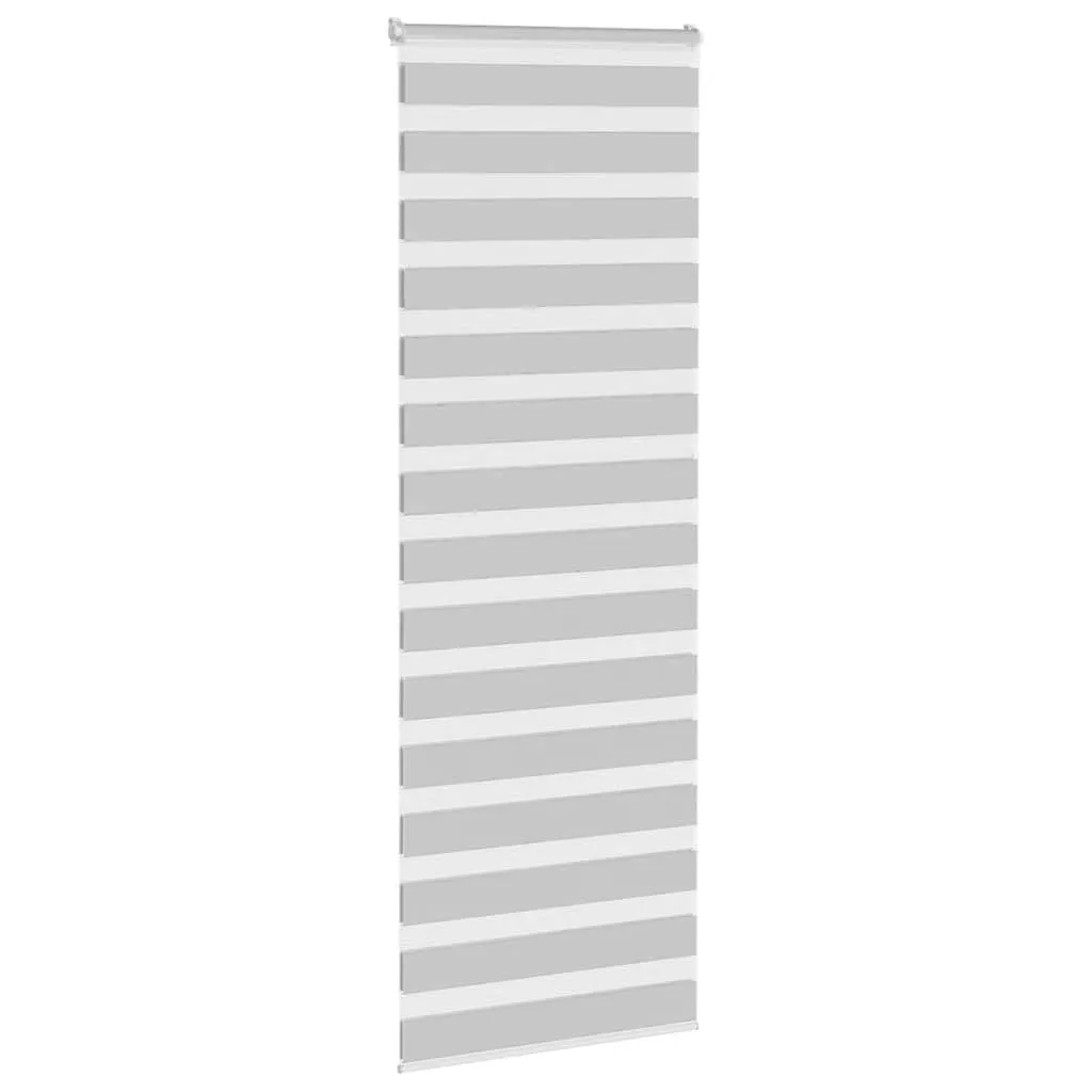 vidaXL Zebra Blind Light Grey 85x230 cm Fabric Width 80.9 cm Polyester