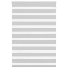 vidaXL Zebra Blind Light Grey 95x150 cm Fabric Width 90.9 cm Polyester