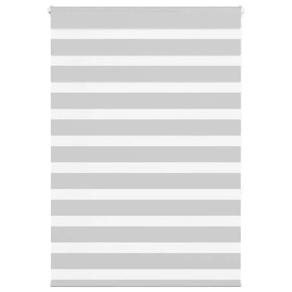 vidaXL Zebra Blind Light Grey 95x150 cm Fabric Width 90.9 cm Polyester