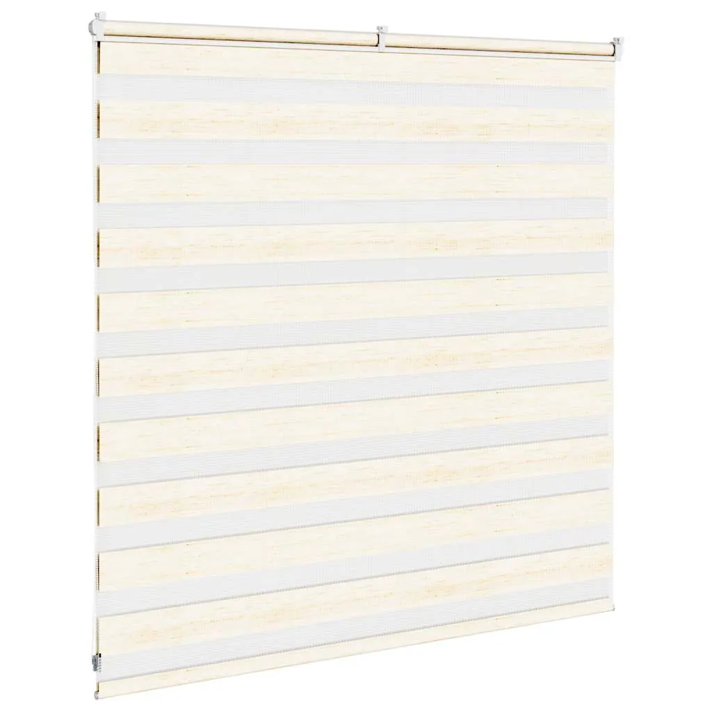 vidaXL Zebra Blind Marble Beige 145x100 cm Fabric Width 140.9 cm Polyester