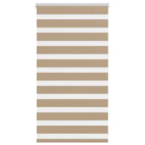 vidaXL Zebra Blind Sand Brown 85x100 cm Fabric Width 80.9 cm Polyester