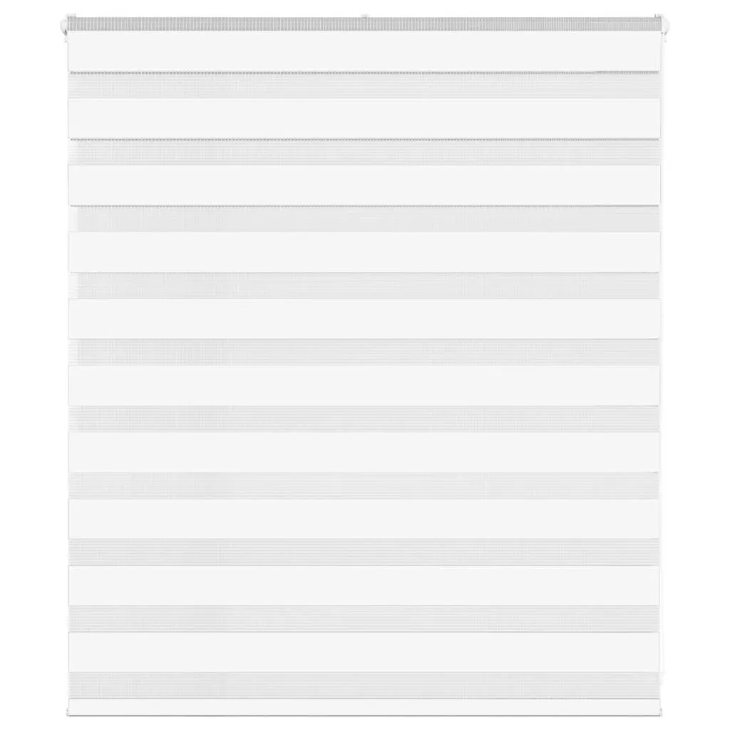 vidaXL Zebra Blind White 135x100 cm Fabric Width 130.9 cm Polyester