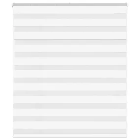 vidaXL Zebra Blind White 135x100 cm Fabric Width 130.9 cm Polyester