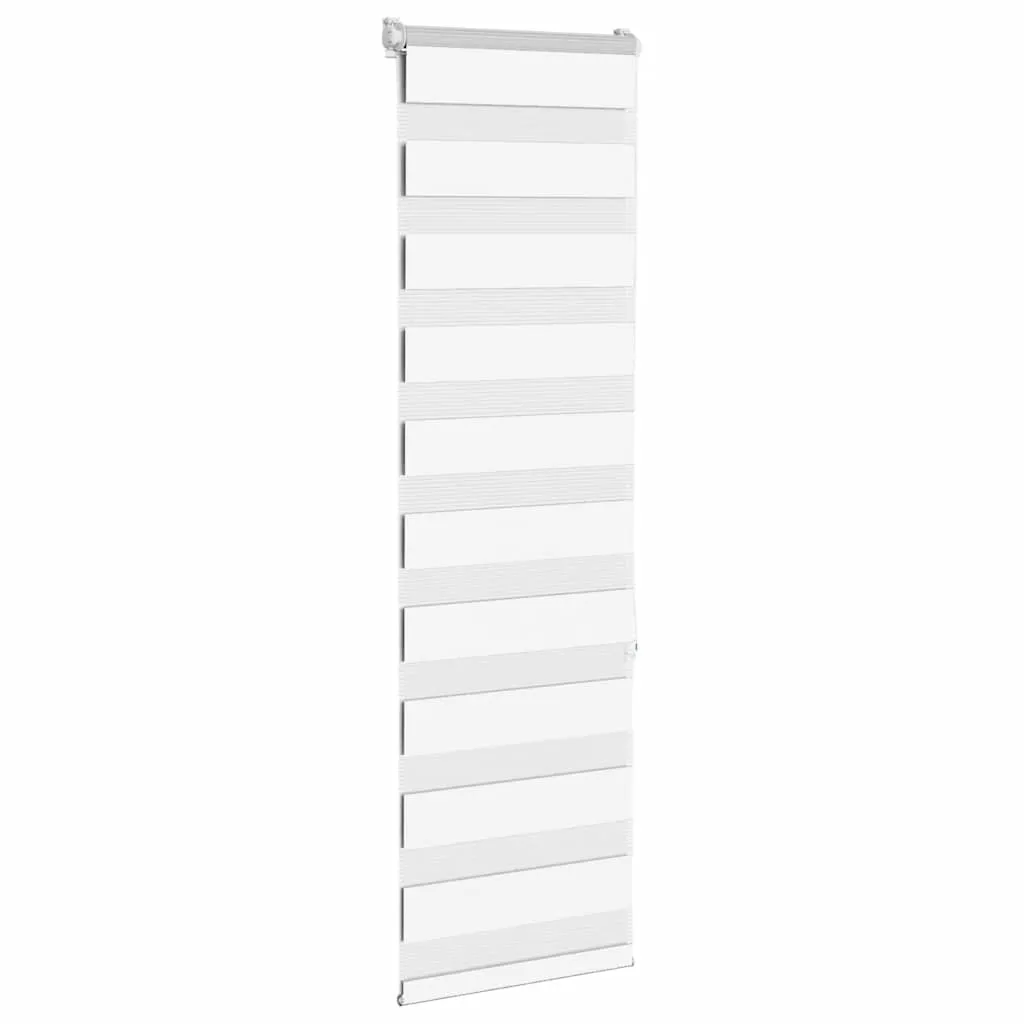 vidaXL Zebra Blind White 45x150 cm Fabric Width 40.9 cm Polyester