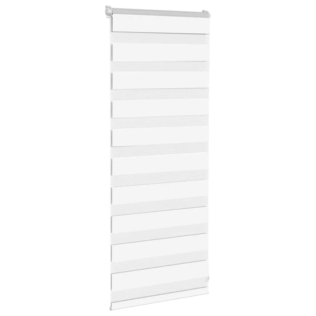 vidaXL Zebra Blind White 65x100 cm Fabric Width 60.9 cm Polyester