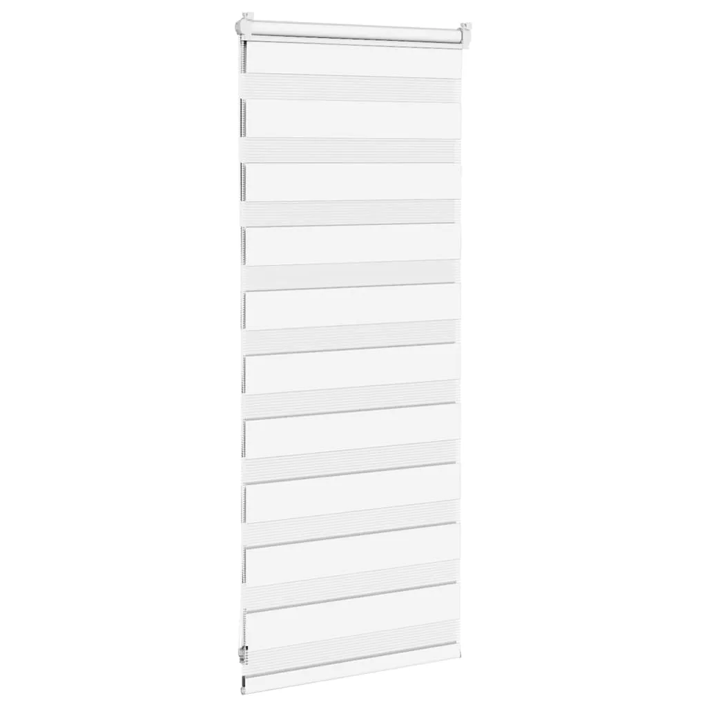 vidaXL Zebra Blind White 65x100 cm Fabric Width 60.9 cm Polyester