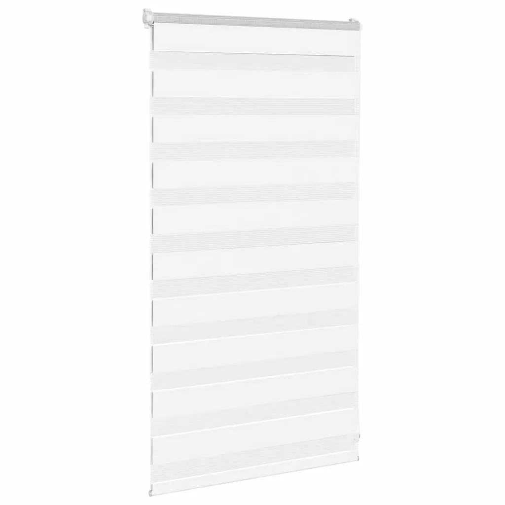 vidaXL Zebra Blind White 90x100 cm Fabric Width 85.9 cm Polyester