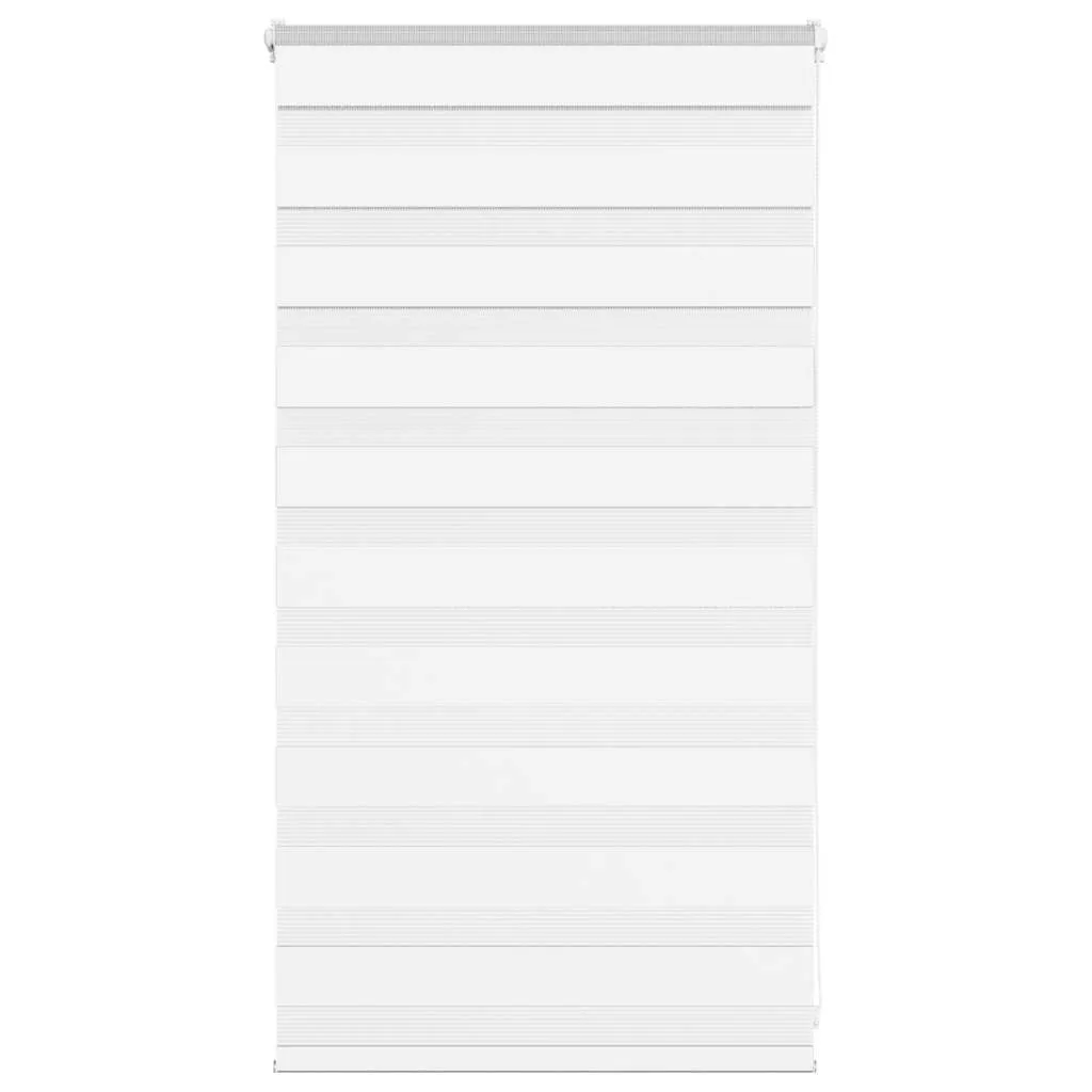 vidaXL Zebra Blind White 90x100 cm Fabric Width 85.9 cm Polyester