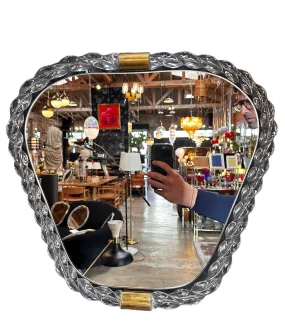 Vintage Italian Mid Century Murano Wall Mirror 1940s