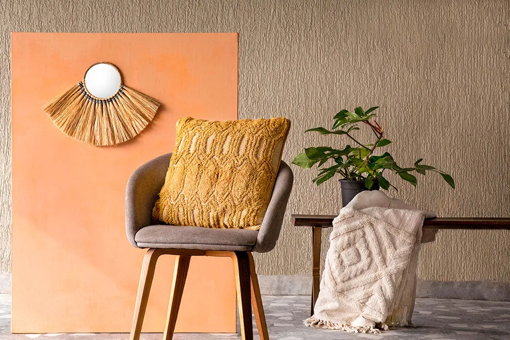 Wall Mirror - 13 in | Soleil Fringe Boho Decor