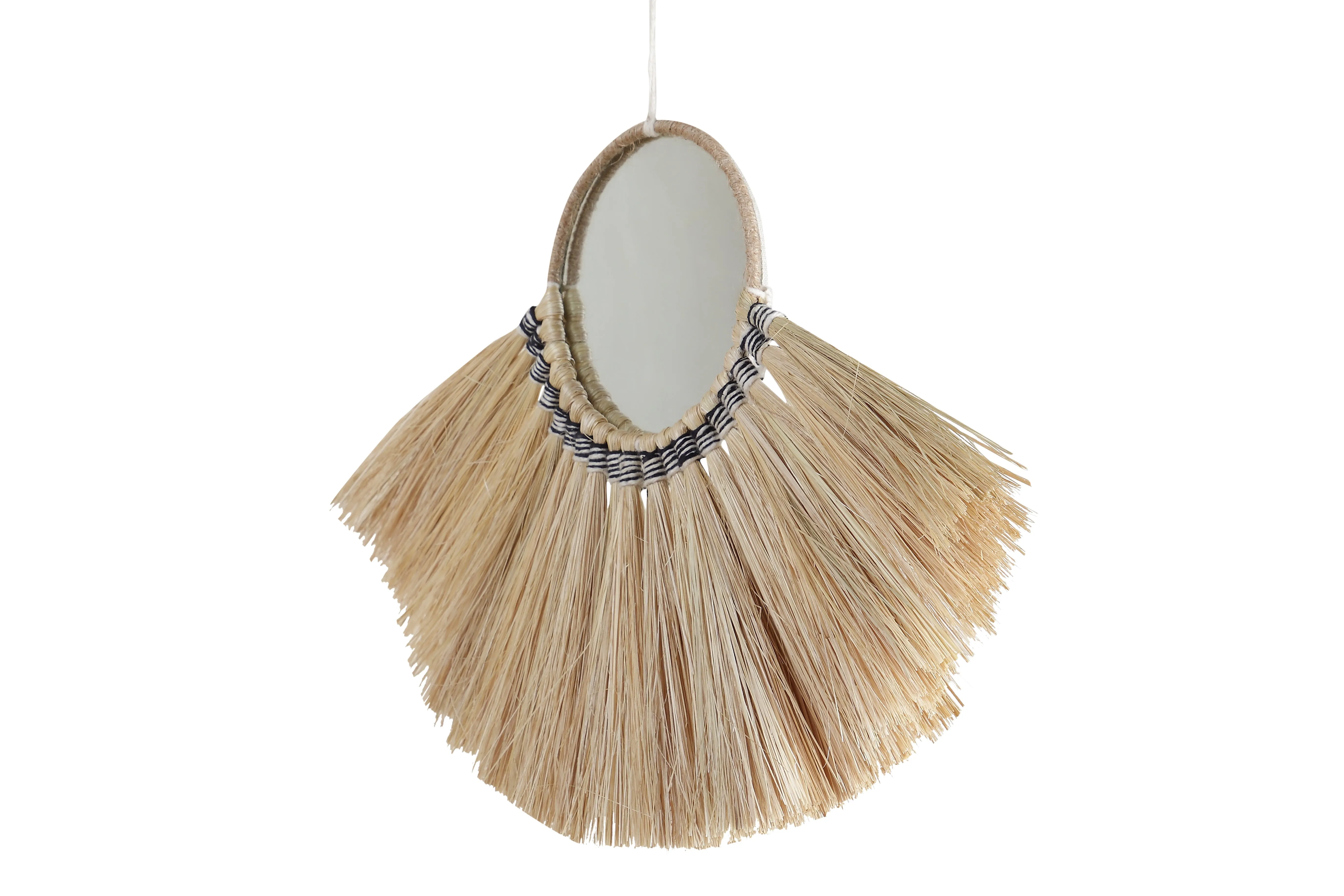 Wall Mirror - 13 in | Soleil Fringe Boho Decor