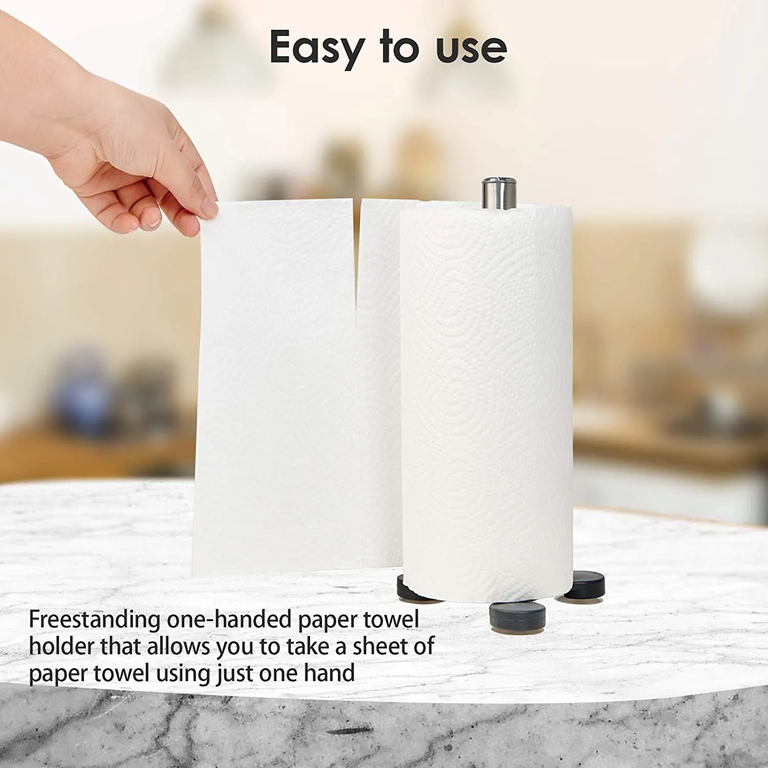 Wall Mounted SS Paper Roll Holder,Simple Stand Paper Towel Rack,2 Pack