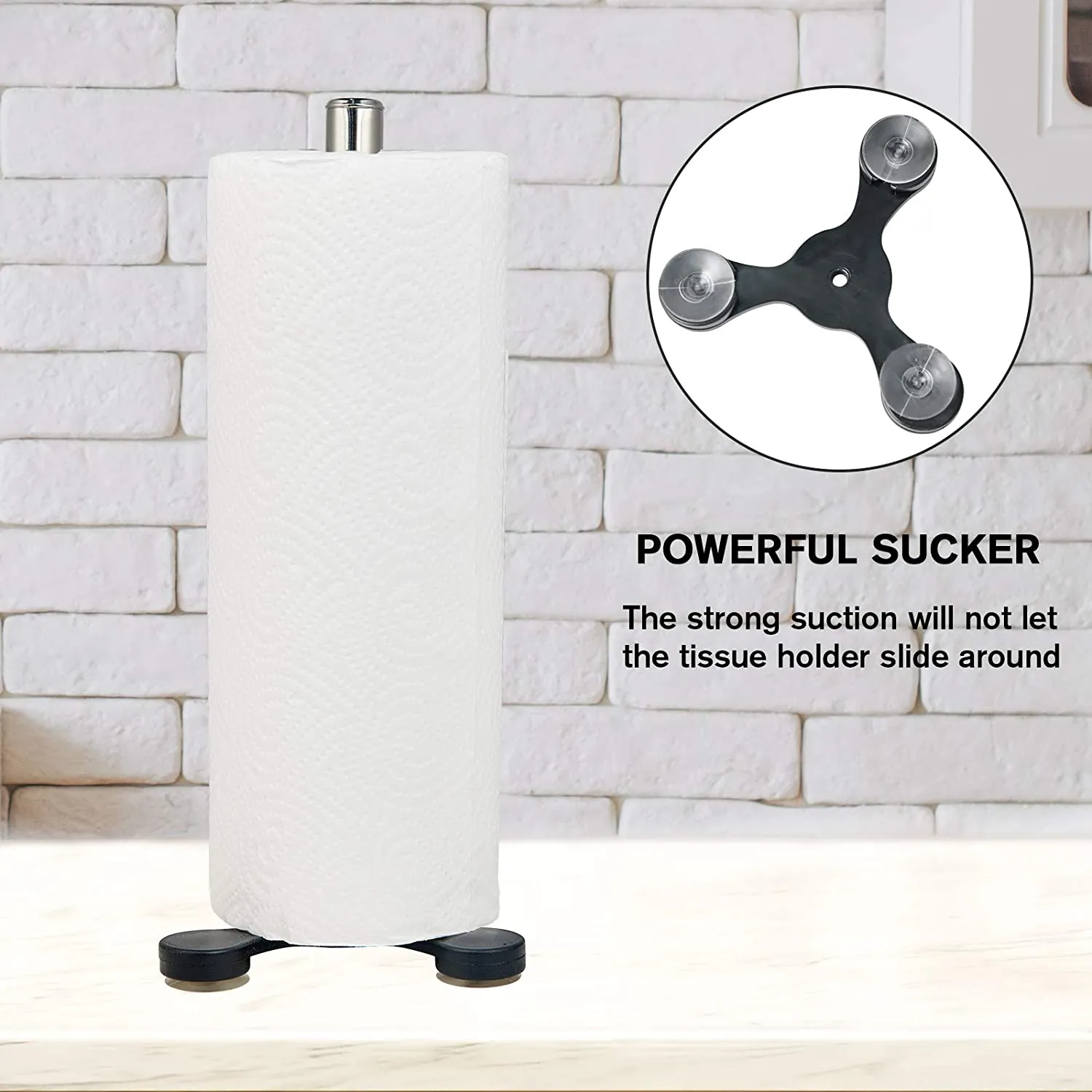 Wall Mounted SS Paper Roll Holder,Simple Stand Paper Towel Rack,2 Pack